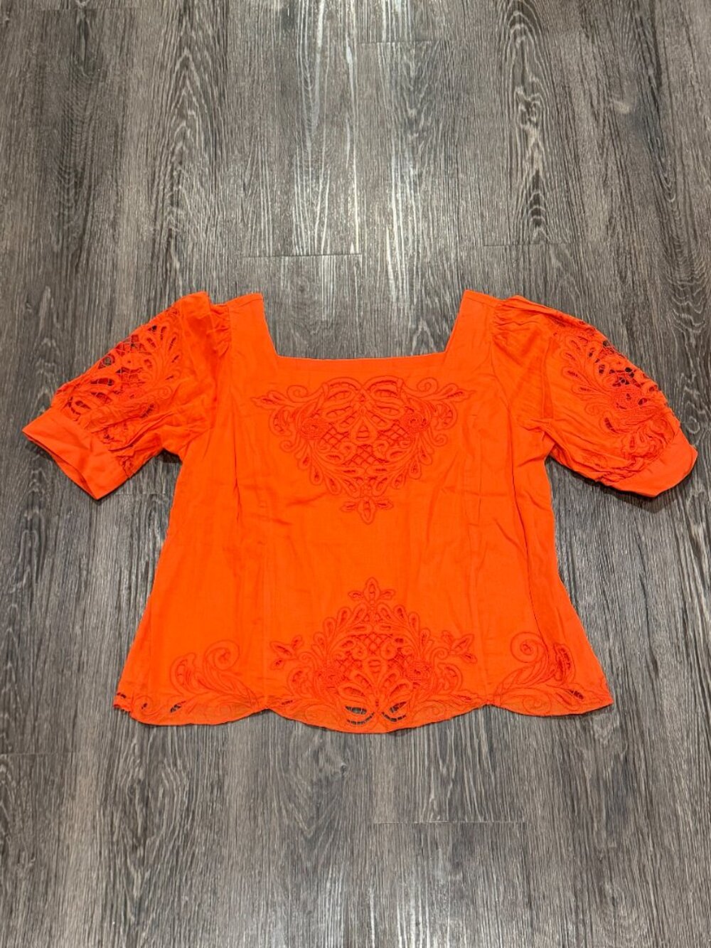 Anthropologie Short-Sleeve Cutwork Blouse - Picture 4 of 6